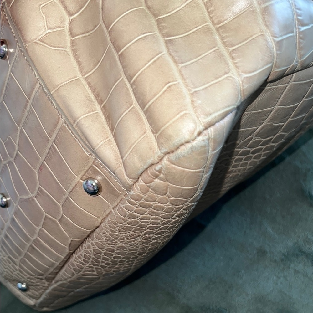 Furla Tan Croc-Embossed Women's Bag - Picture 12 of 14